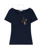 ILLIO Navy-Camou Cross Necklace T-Shirt