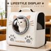 Breathable Mesh Space Capsule Cat Backpack Transparent Window Cat Travel Bag  Outdoor Walking