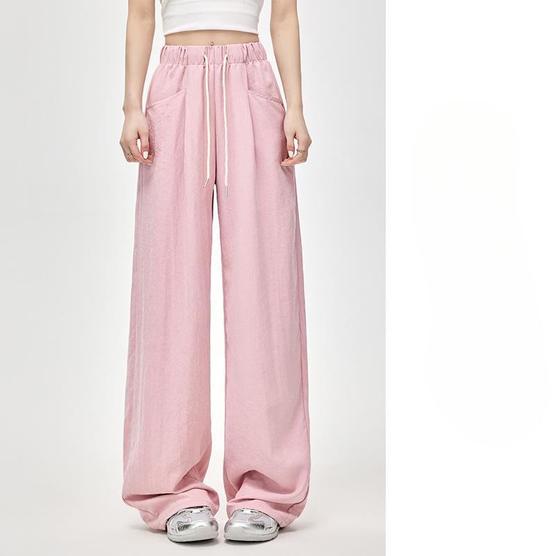 

Облачные Молочные Брюки Фу Весна и Лето Новые Драпированные Белые Прямые Свободные Повседневные Маленькие Брюки-палаццо с широкими штанинами для женщин XL