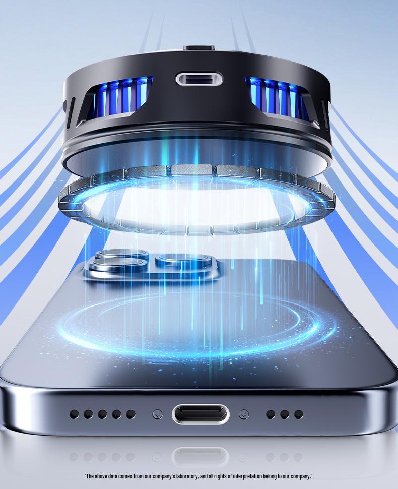 SL18 Magnetic Cooling Fan with Digital Display for iPhone and Android Phones