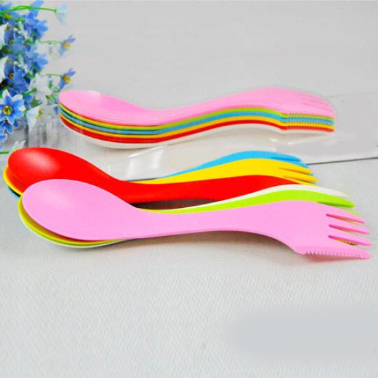 6 Pcs Spoon Fork Knife Cutlery Camping Hiking Spork Combo Travel Utensils