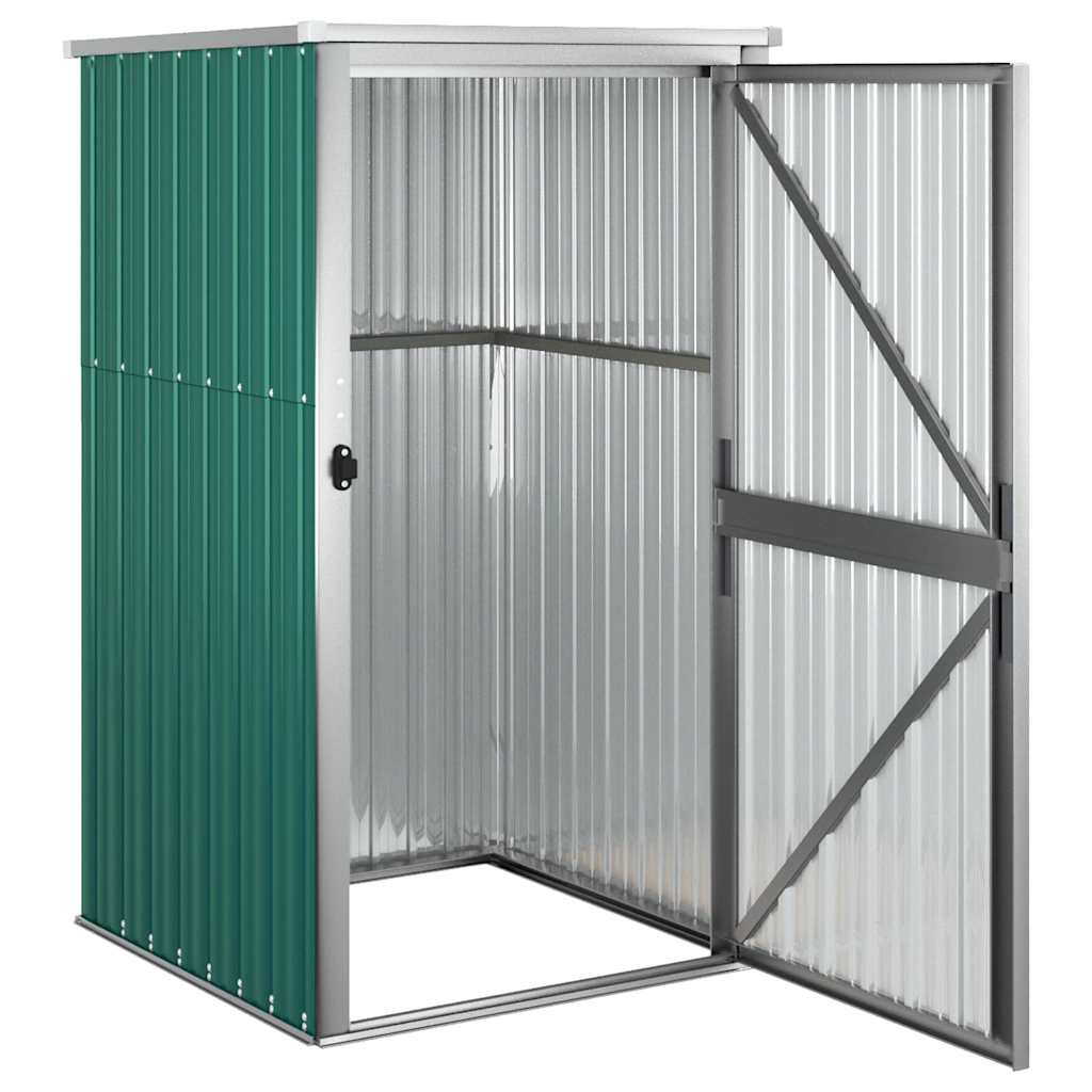 Vidaxl Garden Shed, Green, 88X89X161 Cm, Galvanized Steel