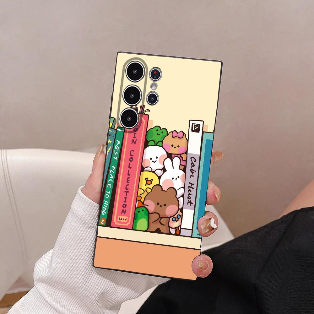 L-Line F-Friends Lovers Phone Case For Samsung Galaxy S25 S24 S22 S23 Ultra S21 S20 Plus 5G Frosted Non-Slip Full Cover Case