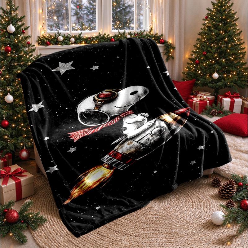 Sunset Drive Snoopy Cartoon Print blanket Flannel Blanket Soft Cozy Plush Throw for Sofa Bed Lightweight Home Decoration