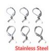 10pcs 316 Stainless Steel Black Gold Color Earring Hooks Wire DIY Earring Clips Hooks for Jewelry Making Accessories