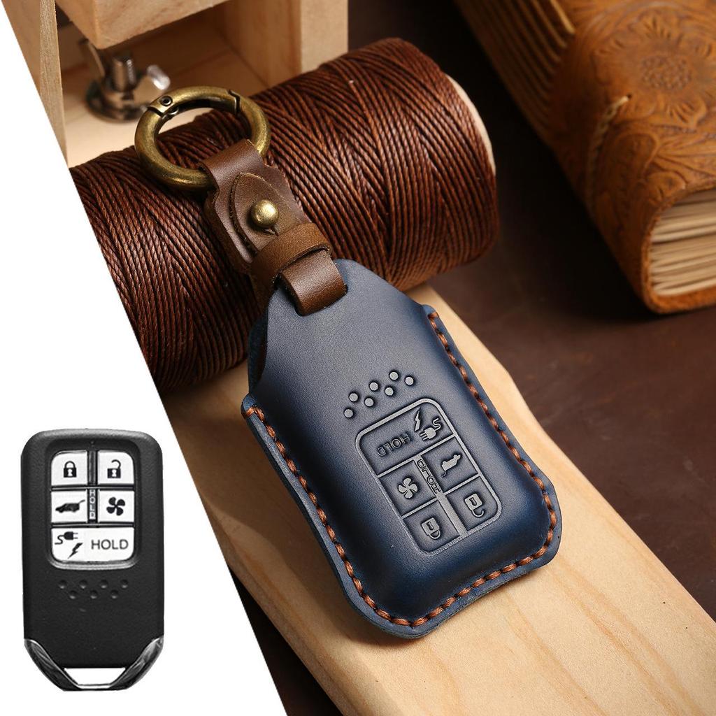 Genuine Leather Key Cover for Honda Civic & Accord - Full Wrap Cowhide Protection