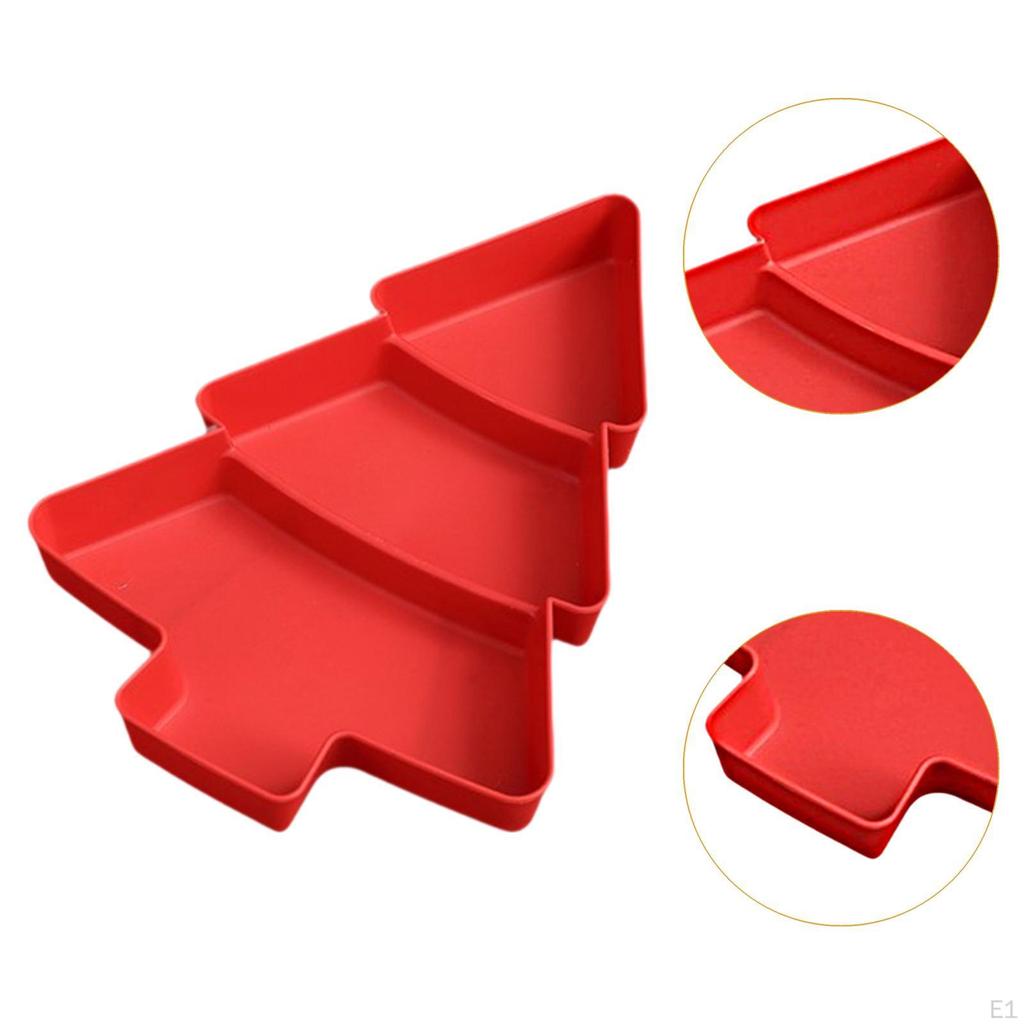4 Bucuri Tavi de Servire Divizate Nuci Decor Craciun 3 Compartimente Gustare Plaja