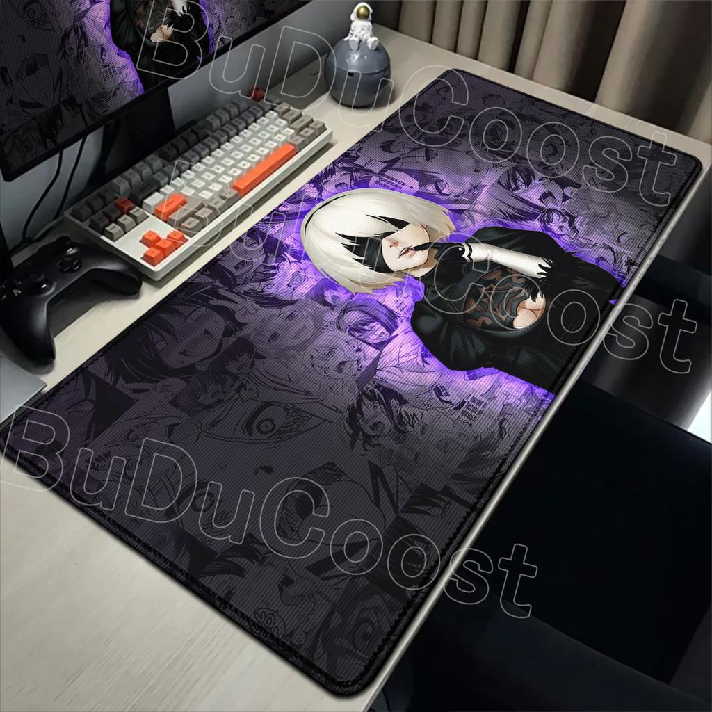 E-sports Pretty NieR:Alfombrilla de ratón Automata 2B Alfombrilla de goma grande para mesa Alfombrilla de ratón para juegos de PC Alfombrilla para escritorio de portátil Alfombrilla antideslizante para teclado de ordenador