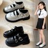 Girls British Style Leather Loafers Kids Korean Fashion Soft Sole Flat Shoes Children Performance Shoes for Summer