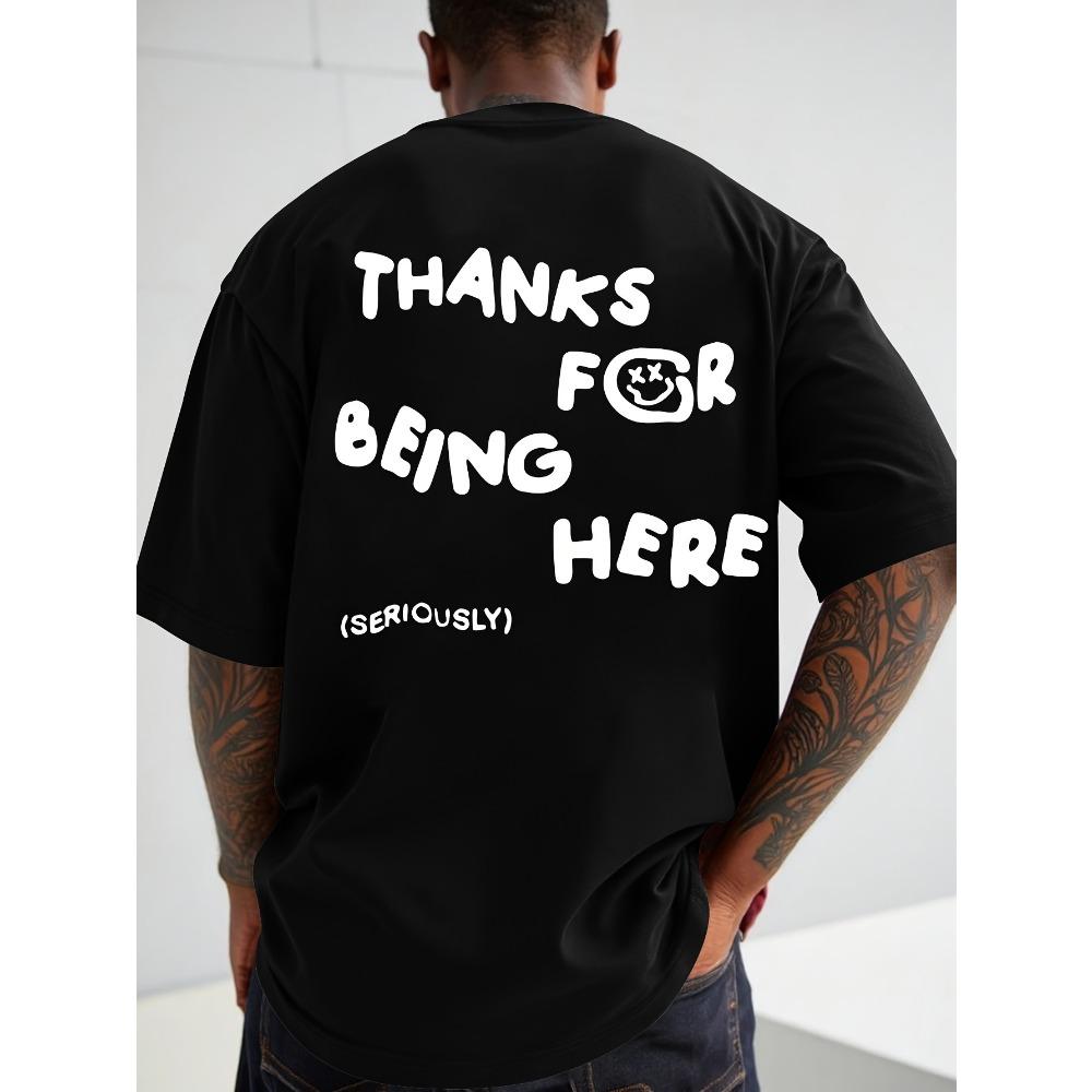 

Men s Fashion Creative Design Sense Smiley Face Printing Printing Sports Leisure Daily Versatile Short Sleeve T-Shirt 3XL