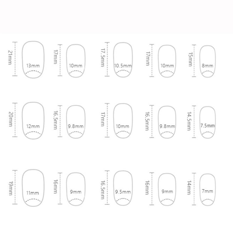 24Pcs Almond Press On Nail Flower French Fake Nail Acrylic False Nail,Artificial Nail Glues On Nail for Womens Girls