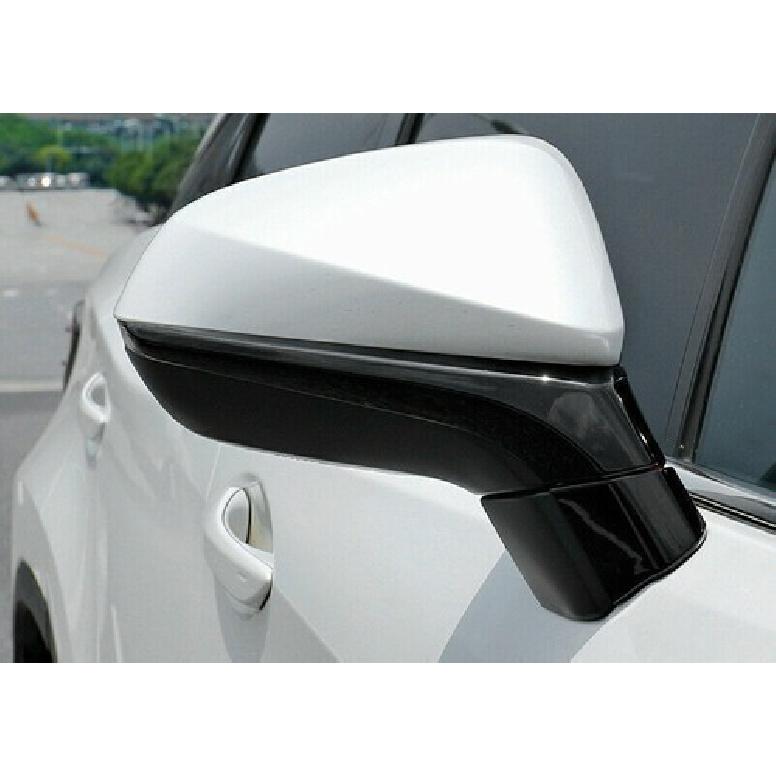 4P Gloss Black RearView Mirror Strip Molding Trim For Lexus RX350 450h 2016-2022