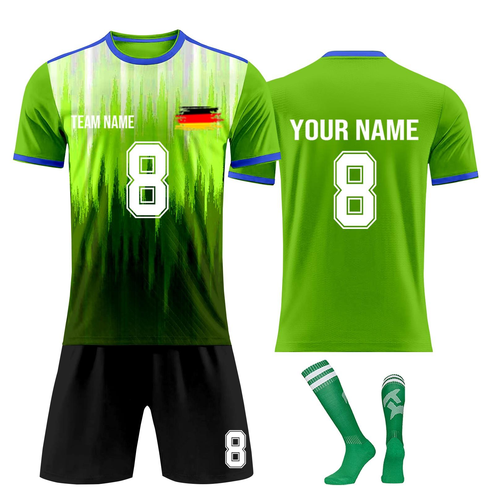 

Комплект персонализированных рубашек для мужчин и девочек с именем и номером, футбольные майки на заказ для мальчиков, тренировочный костюм XS