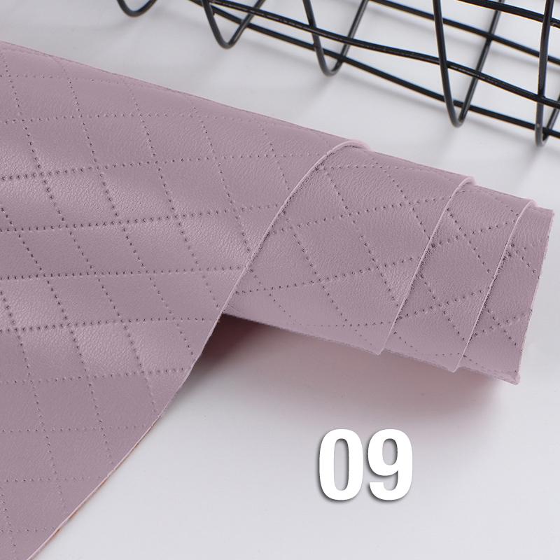 1/2 Yards Rhombus Plaid PU Lederstoff 1mm weiches elastisches Leder für DIY Sofa Schuhtaschen Auto Interieur Tischmatte Home Polster