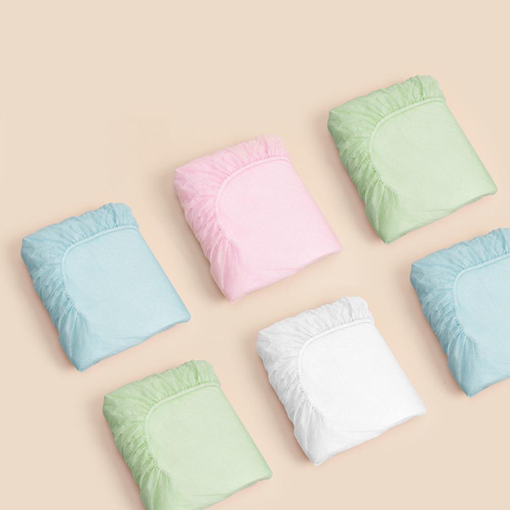Non Slip Disposable Fitted Sheet with Elastic Bands Disposable Sheet Bed Cover  Hotel