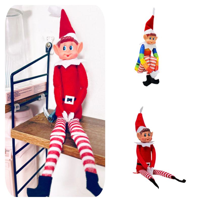 Christmas Elf Doll Plush Toy Ornaments Home Decorations Gift Xmas Presents