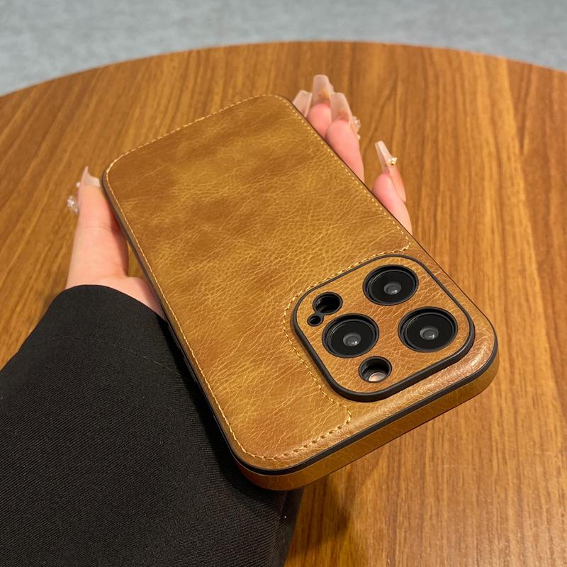 Luxury Leather Retra Case For iPhone 16 15 14 13 12 11 Pro Max 16Pro 15Pro 14Pro 13Pro iPhone15 iPhone14 iPhone16 iPhone13 Cover