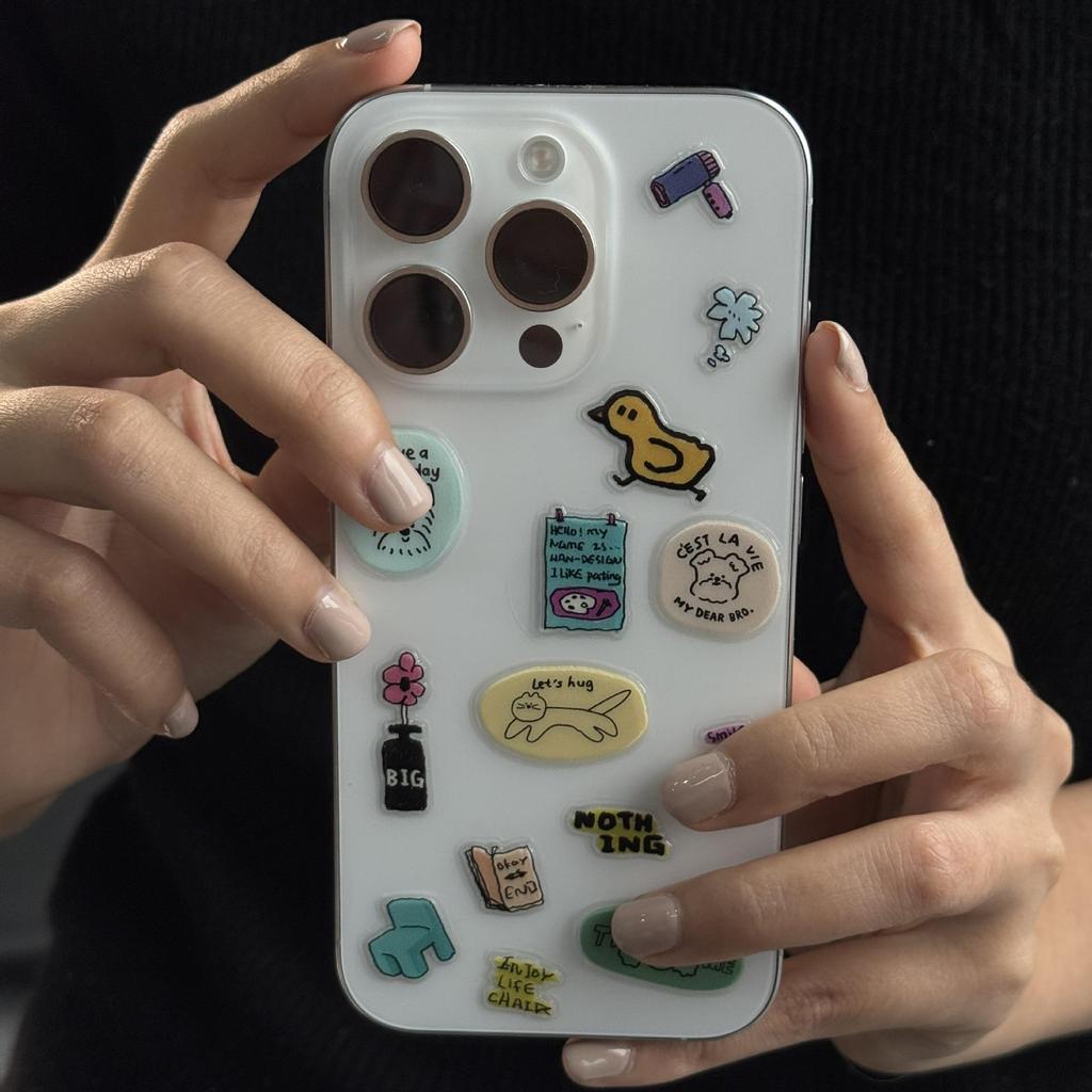 Hand-Painted Cute Puppy Jelly Stickers for DIY Journal or Phone Case