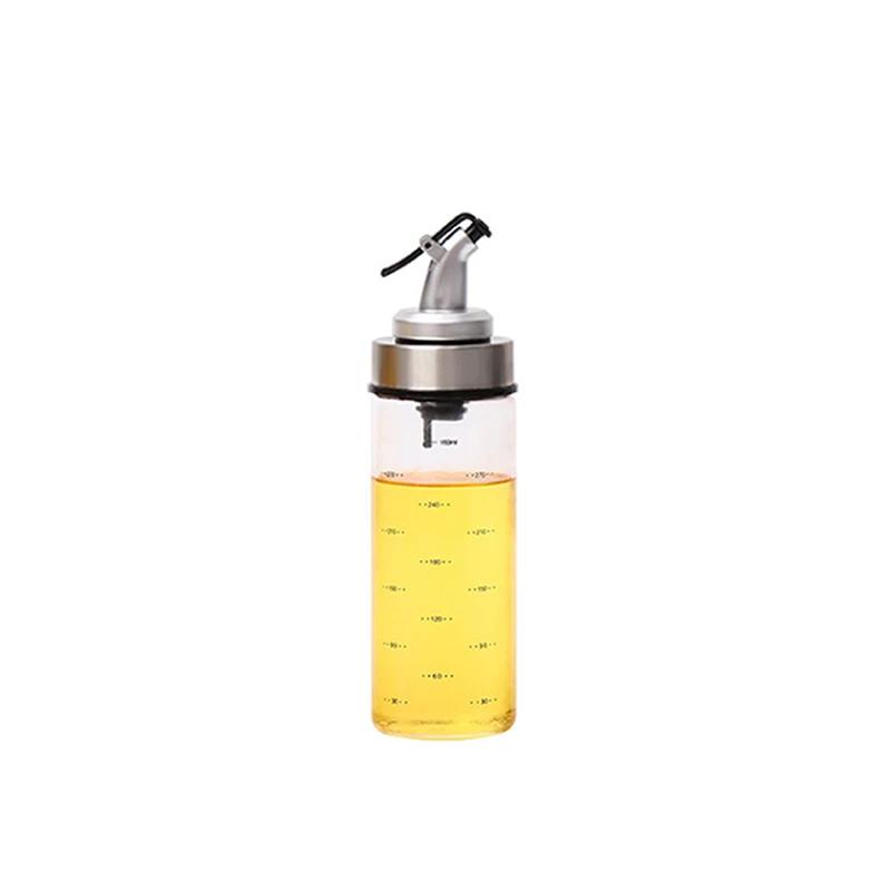 1PCS Oil Bottle High Borosilicate Glass Dispenser With Scale Quantitative Sauce Vinegar Cooking Kitchen Supplies