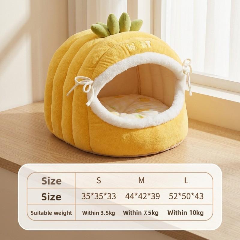 Cute Chestnut‑Shaped Pet House Semi‑Closed Warm