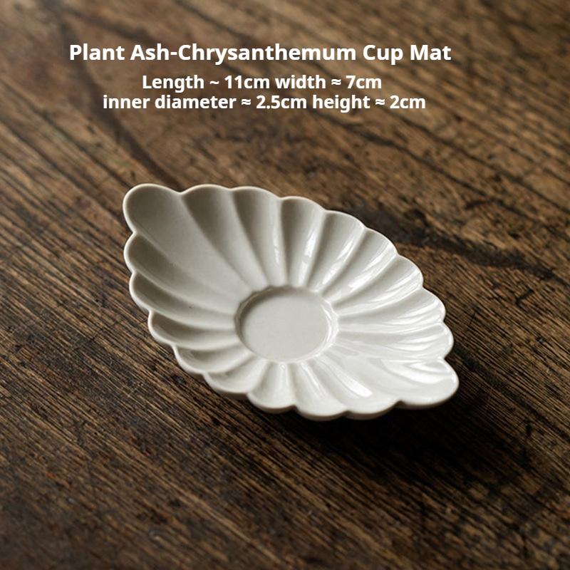 

Chinese Cup Stand Grass Ash Tea Coasters Handmade Petal Cup Mat Pad Tentacles Ceramic Cup Holder Coasters Tea Tool Tea Ceremony