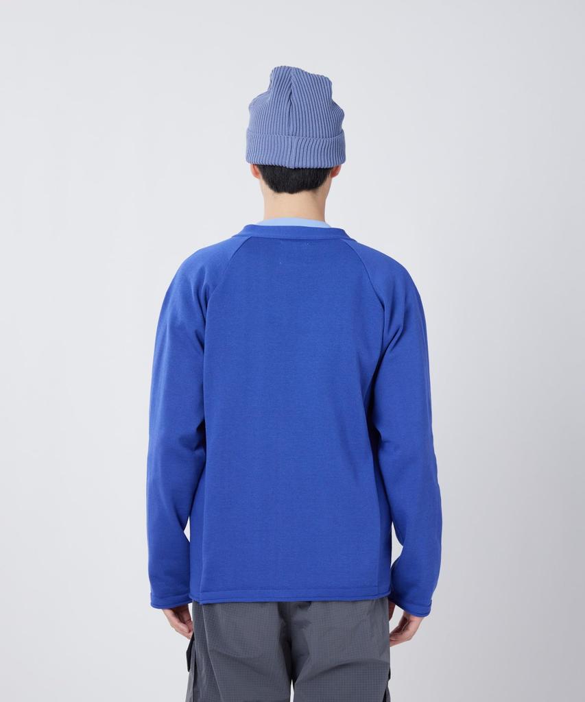 Snow Peak Knit Cardigan Size Water-Repellent KN-26SU002 (Men's/Women's, Blue, L)