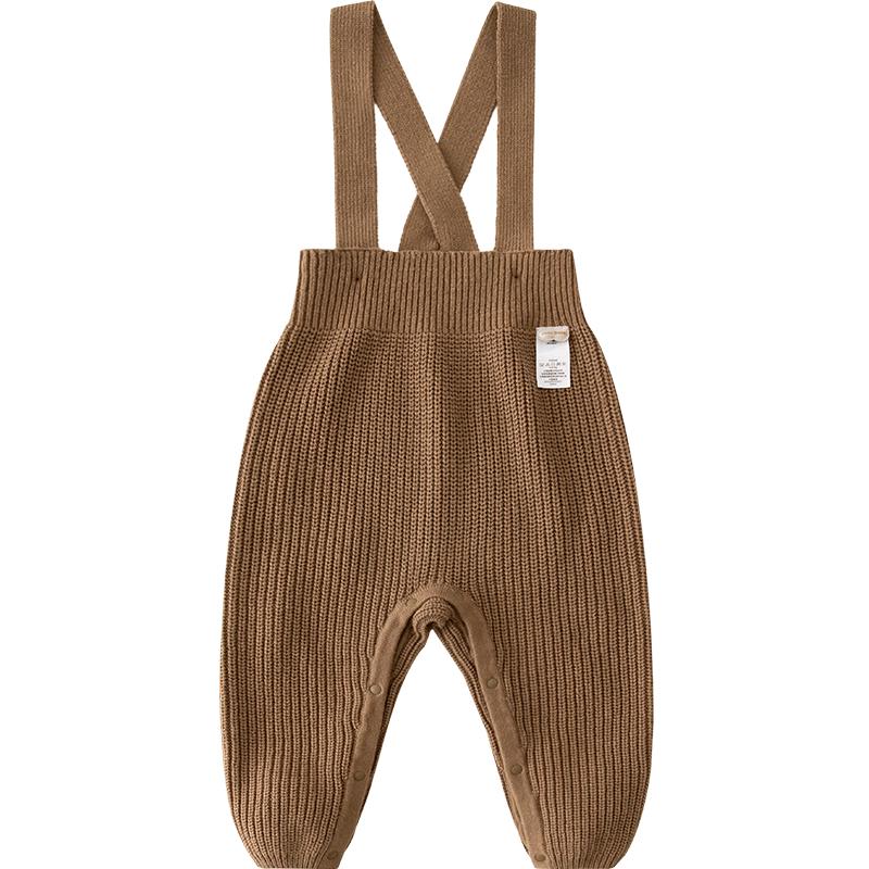 Minibala Unisex Chunky Knit Warm Baby Overalls