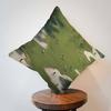 Vintage Green Tiny Golfers Art Pillow Cover Sofa Cushion Cover Home Room Decoration Children Gift