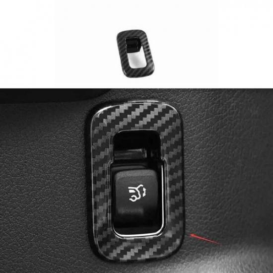 For Benz GLA Car Inner Tailgate Rear Door Switch Cover Trim -22 Carbon Fiber