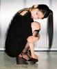 Nilring D07.00 Unbalanced Boat Neck Short-Sleeved Dress _ Black
