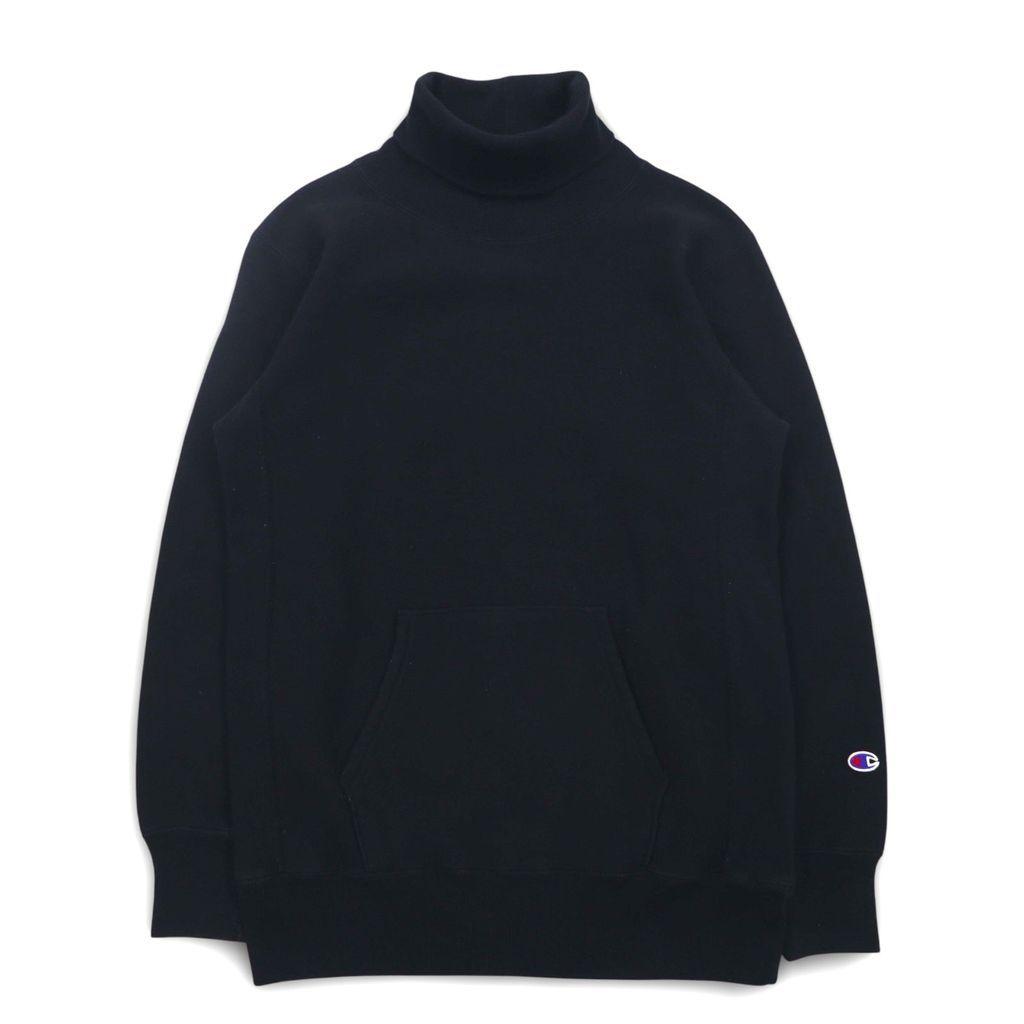 Champion Reverse Weave Turtleneck Sweatshirt S Black C8-J045