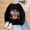 Girls' Japanese-style Ramen Pattern Hoodie for Autumn Children's Casual Hoodie