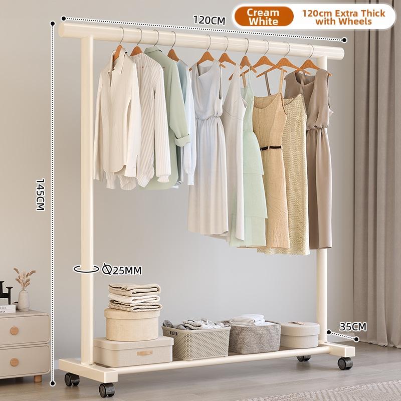 Simple Coat Rack, Movable Clothes Drying Rack, Freestanding Indoor Room Hanging Rack, Household Bedroom Clothes Storage Rack