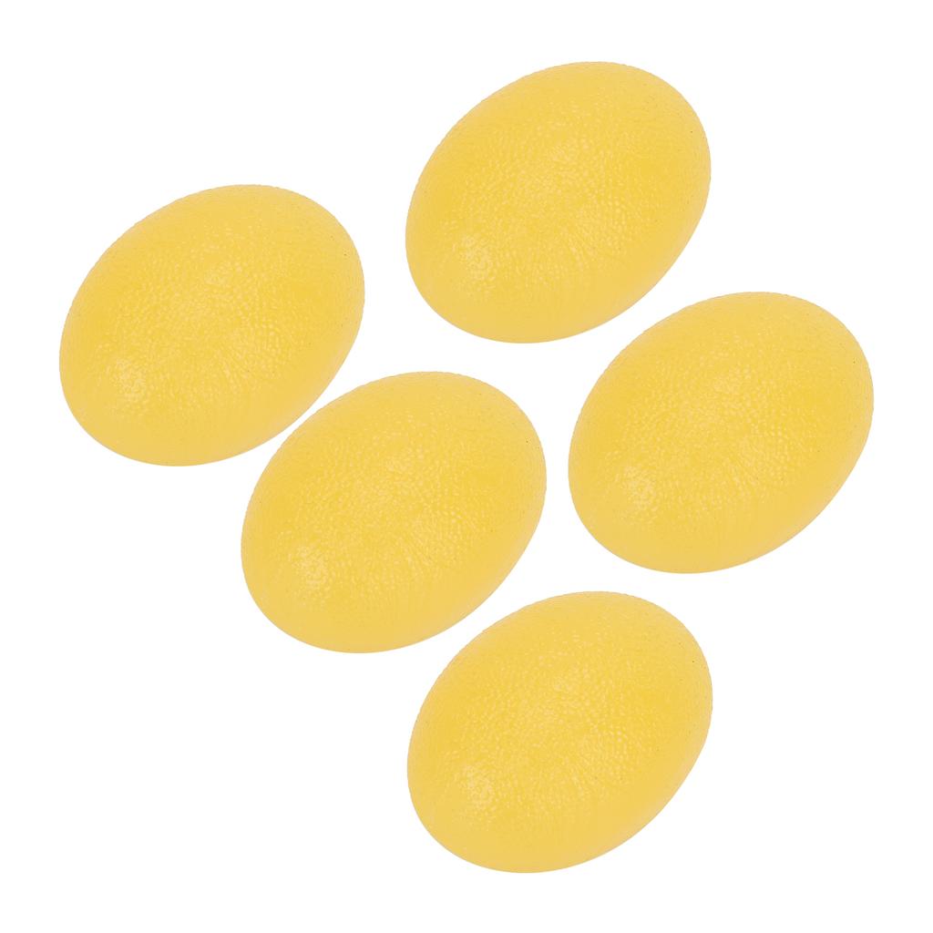 5pcs Silicone Hand Grip Ball Wrist Exercise Strength Training Massage Grip StrengthenerYellow (15