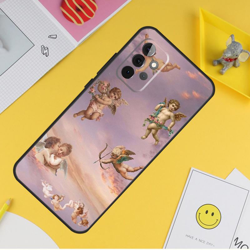 Cartoon Angel Baby Printing Cover For Samsung Galaxy A34 A35 A14 A15 A25 A53 A33 A13 A52 A32 A12 A51 A71 A54 A55 Case