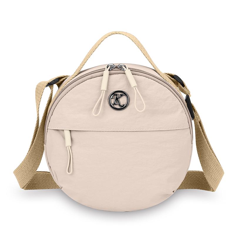 Small Round Bag Women's Mobile Phone Bag Shoulder Bag Nylon Crossbody Bag