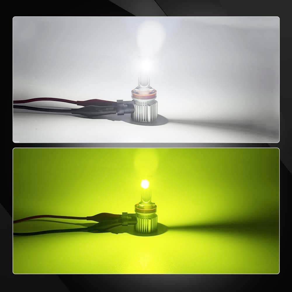 FUTWOD Mlhová lampa LEDH8H11H16 Citronově žlutá Bílá 2-barevná Mlhová LED žárovka Žlutá Zelená Bílá 2barevná Autožárovka LED světlomet s nastavením úhlu