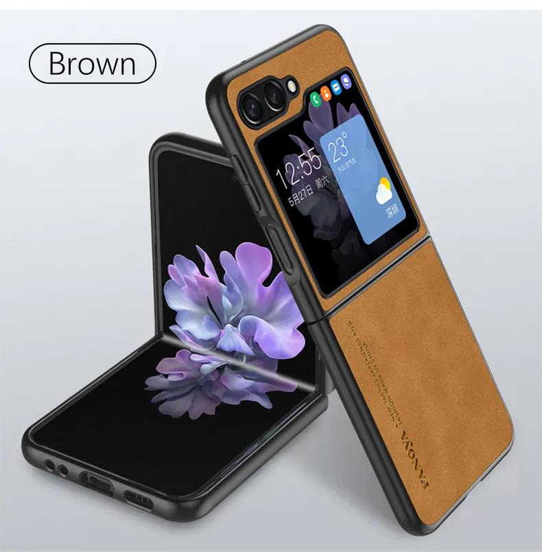 Do Samsung Galaxy Z Flip6 Flip5 Flip4 Flip3 5g Luksusowe Vintage Owcze Skórzane Etui Na Flip 6 5 4 3 Męskie Wstrząsoodporne Etui Zflip