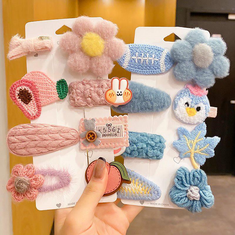 Autumn/Winter 2025 Lambswool Plush Hair Clip: Cute BB Clip Headwear for Women & Children