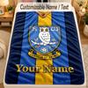 Flannel BlanketSheffield Wednesday FC Custom Name Text Personalized Soft Warm Throw Blanket Home Decor Gift