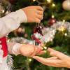 Store Window Christmas Displays 12/24/36Pcs Wooden Nutcracker Gnome Ornament Set for Tree, Retro Hanging Decorations Party Home Decor, Reusable