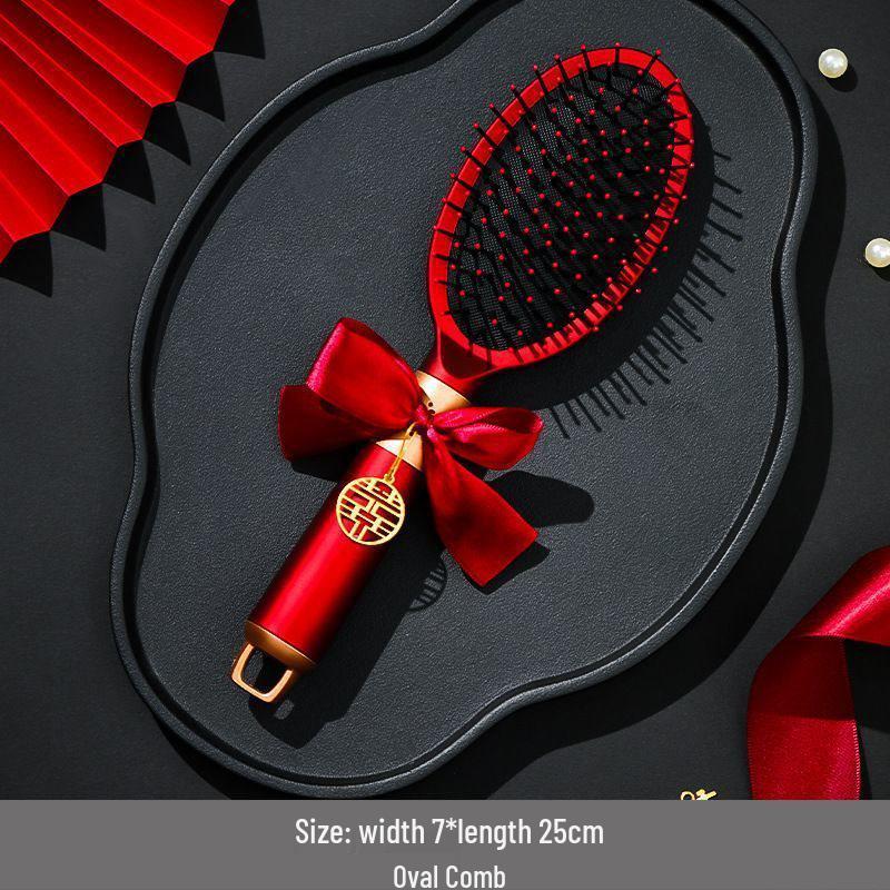 Červené svatební potřeby: Happy Comb Věnná kolekce - Pár polštářů pro ni