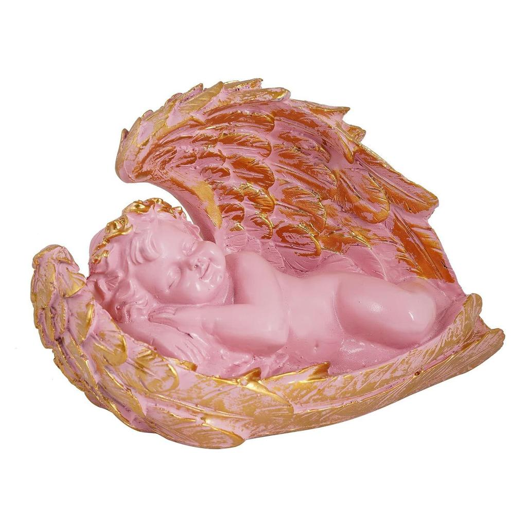 Angel Girl Showpiece for Home Decor | Winged Fairy Statue for Shelves | Pink Home Decor Item (Angel Pink SHG)