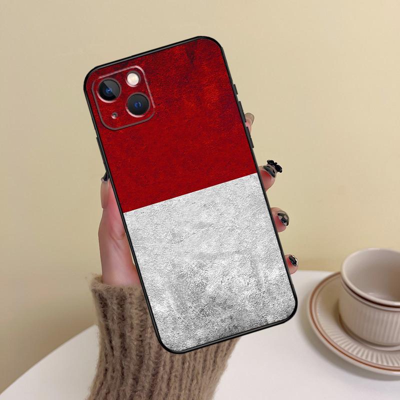 Indonesia Passport Flag Map Phone Case For iPhone 16 Pro Max 14 13 12 11 15 17 Pro Max mini Plus 16e 17 Air Cover Funda