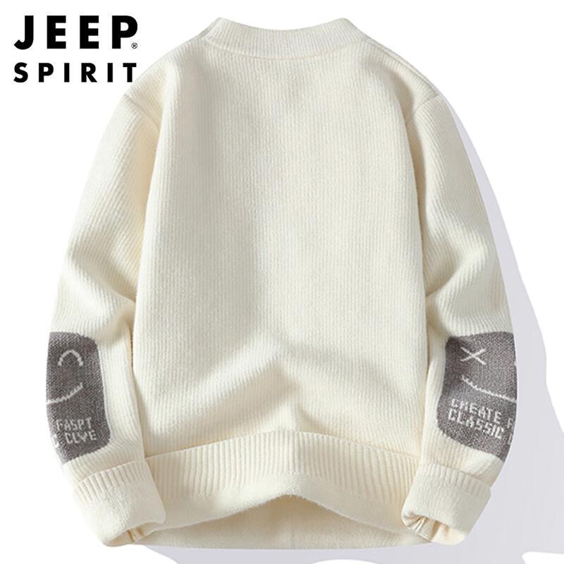 JEEP SPIRIT Men's Warm Knitted Pullover Sweater