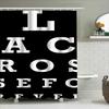 Black/White Color Blindness Shower Curtain Eye Chart Design For Bathroom Decor Universal Fit, Durable Water-Resistant Fabric Cov