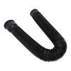 Rain Gutter Downspout Extension Flexible PE Extendable Drain Away Extender for Outdoor Villa Round Black