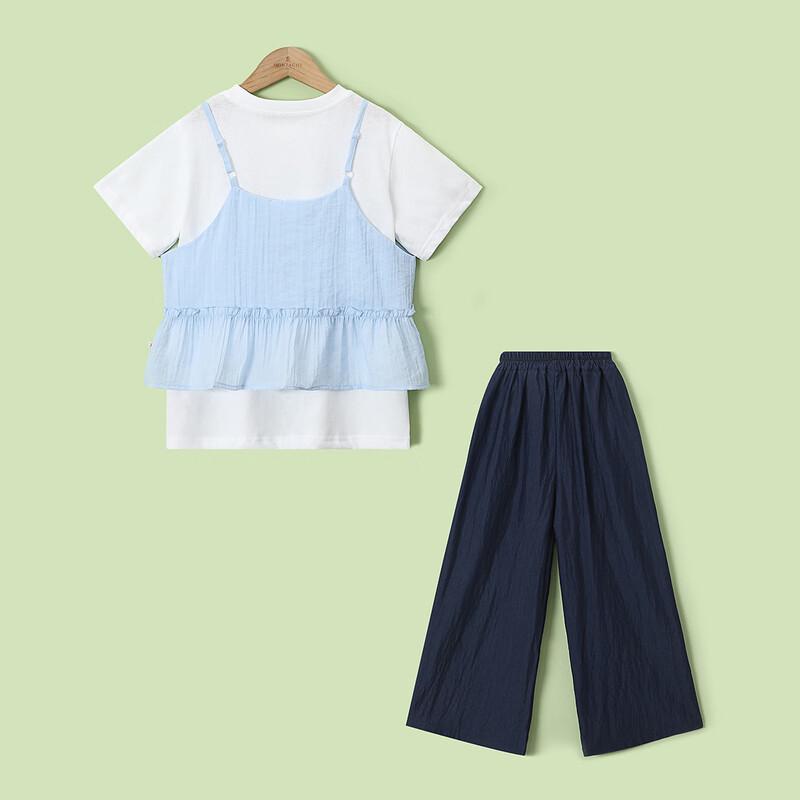 Montagut Girls' Ruffle Three-Piece Summer Set