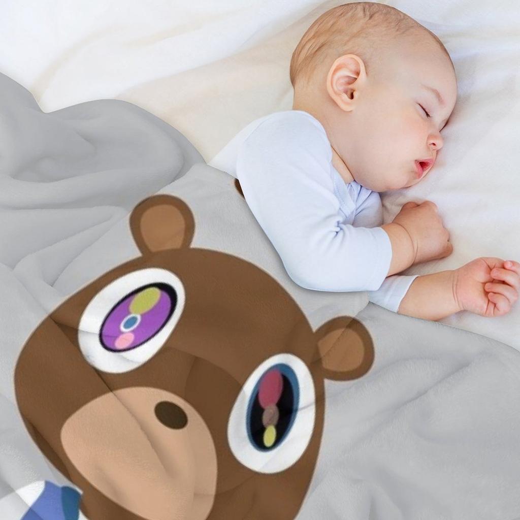 Koc Kanye Bear Moda Kanapy Futrzane Koce Dla Dziecka manga Koce