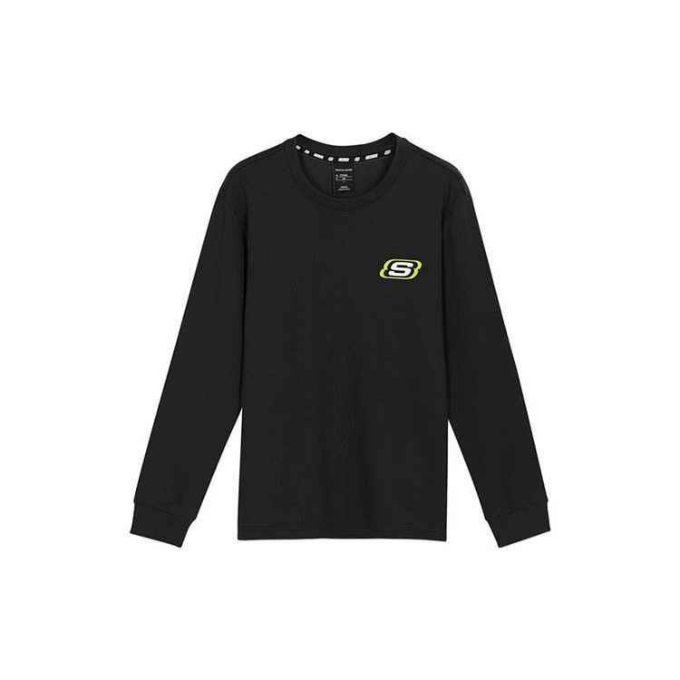 Skechers Sports Casual Crew Neck Pullover Sweatshirt Men sweatshirt Carbon-Black L320U112-0018 S